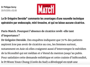 article paris match dr deroide chirurgie thyroïdienne