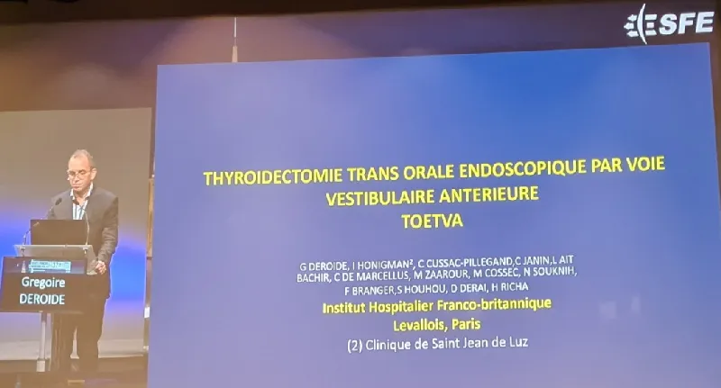 présenter 140 cas de thyroïdectomie trans orale par voie endoscopique toetva